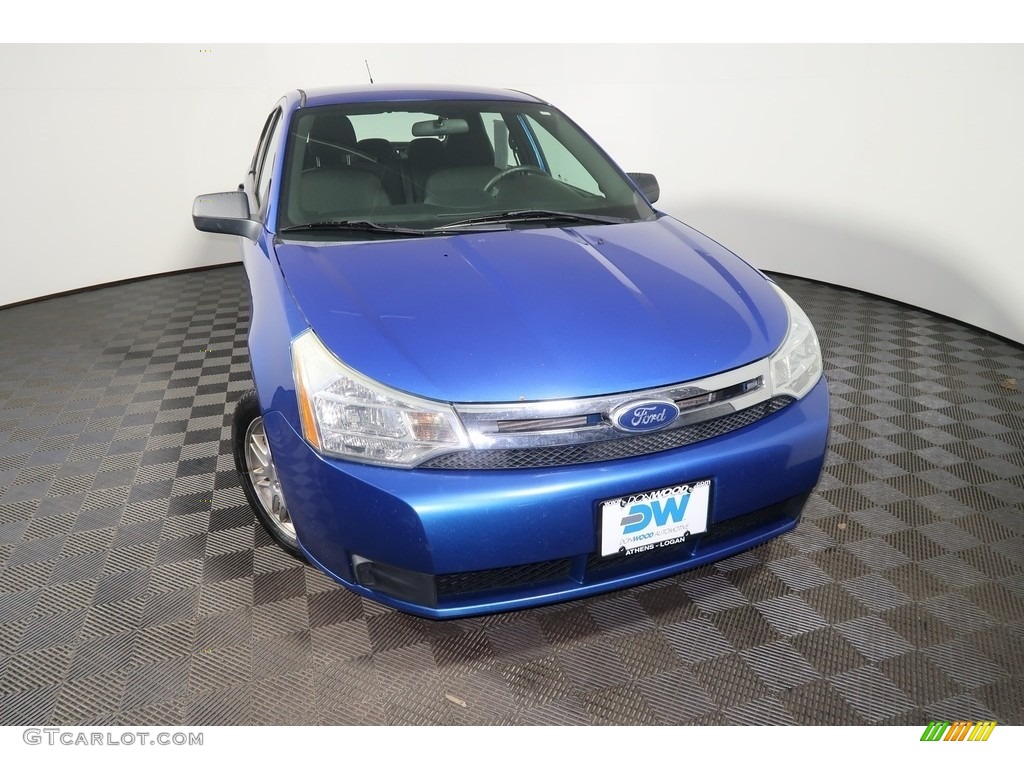 2010 Focus SE Sedan - Blue Flame Metallic / Charcoal Black photo #4