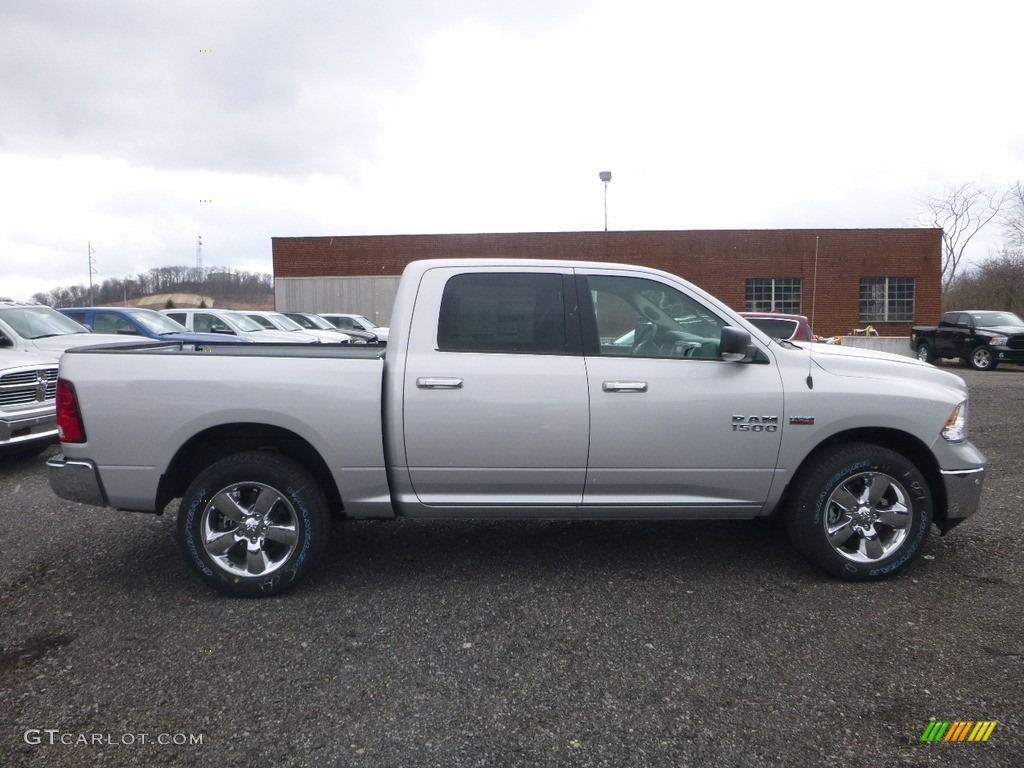 2018 1500 Big Horn Crew Cab 4x4 - Bright Silver Metallic / Black/Diesel Gray photo #6