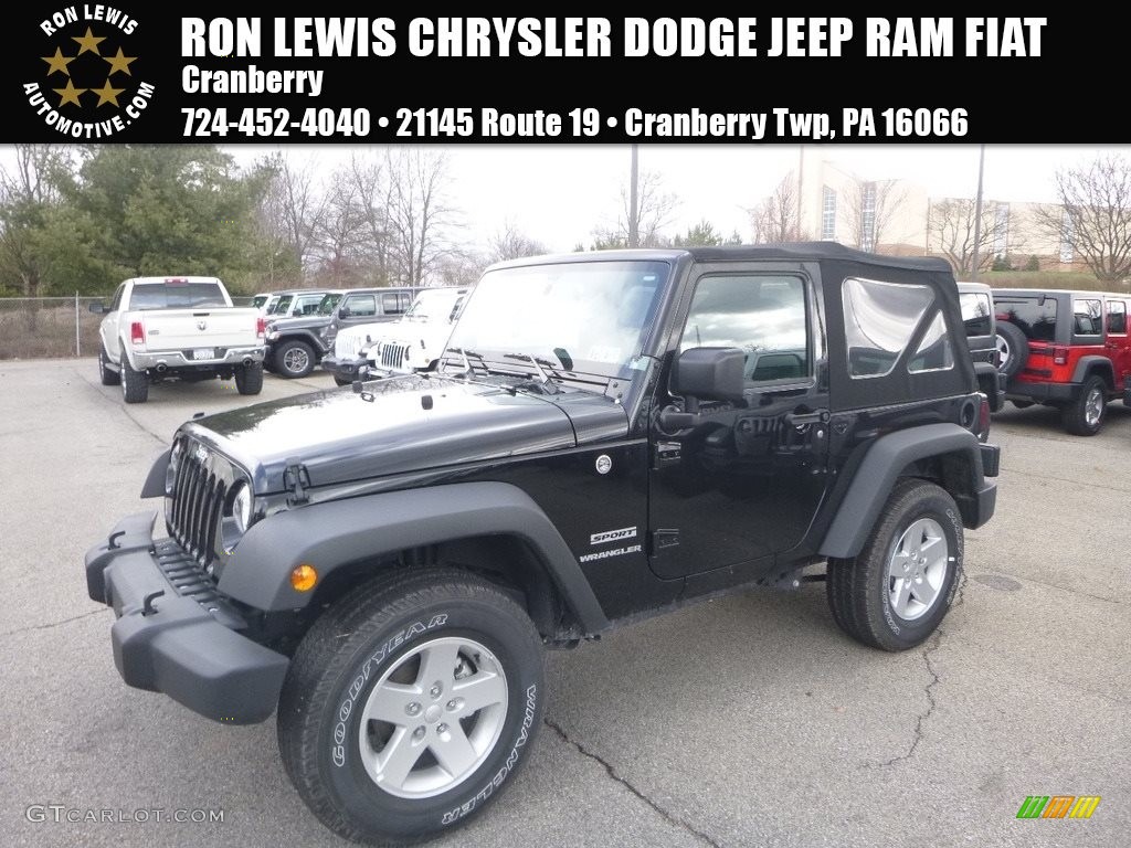 2017 Wrangler Sport 4x4 - Black / Black photo #1