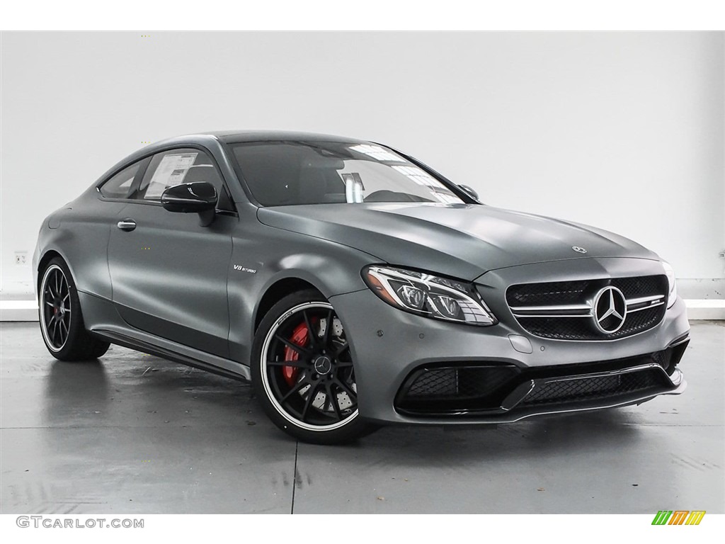 designo Selenite Grey (Matte) 2018 Mercedes-Benz C 63 S AMG Coupe Exterior Photo #126440782