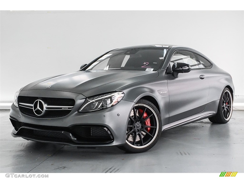 designo Selenite Grey (Matte) 2018 Mercedes-Benz C 63 S AMG Coupe Exterior Photo #126440812