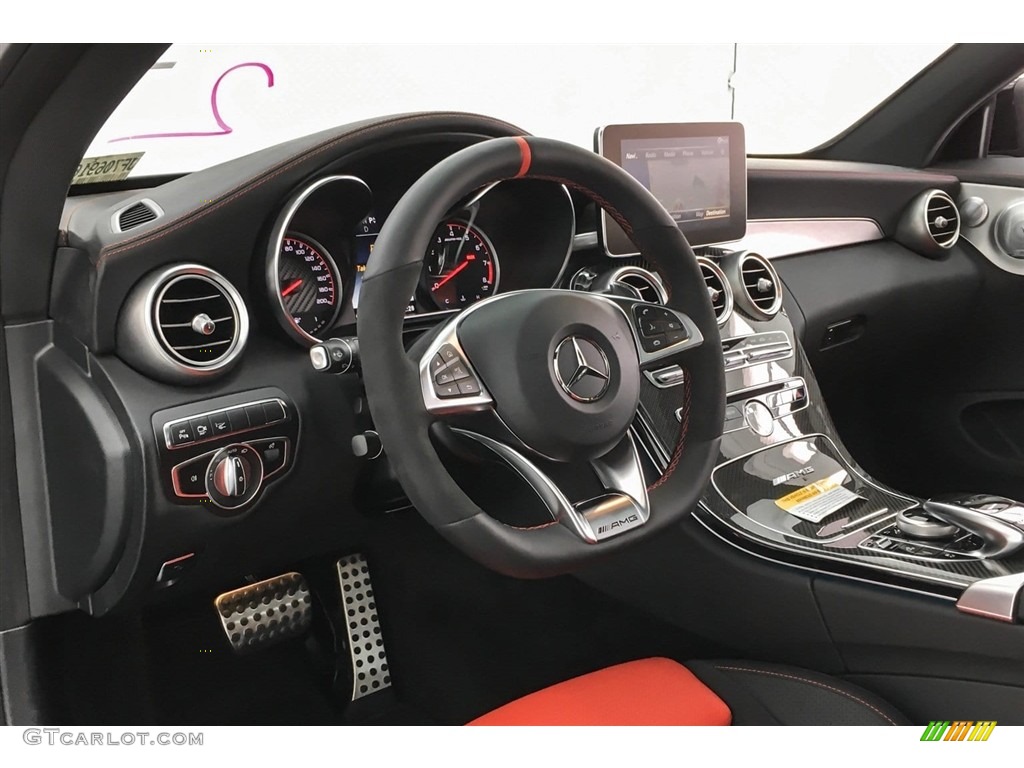 2018 Mercedes-Benz C 63 S AMG Coupe Red Pepper/Black Dashboard Photo #126441019