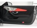 Red Pepper/Black 2018 Mercedes-Benz C 63 S AMG Coupe Door Panel