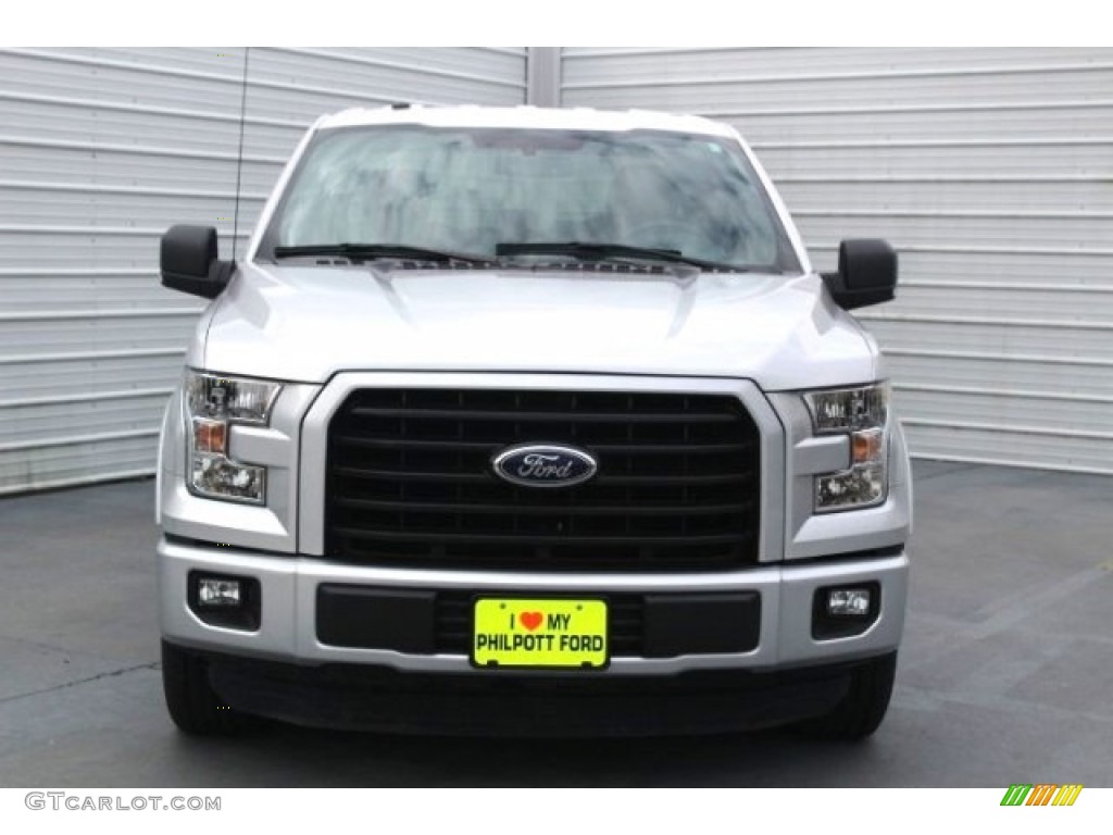2016 F150 XLT SuperCab - Ingot Silver / Medium Earth Gray photo #2