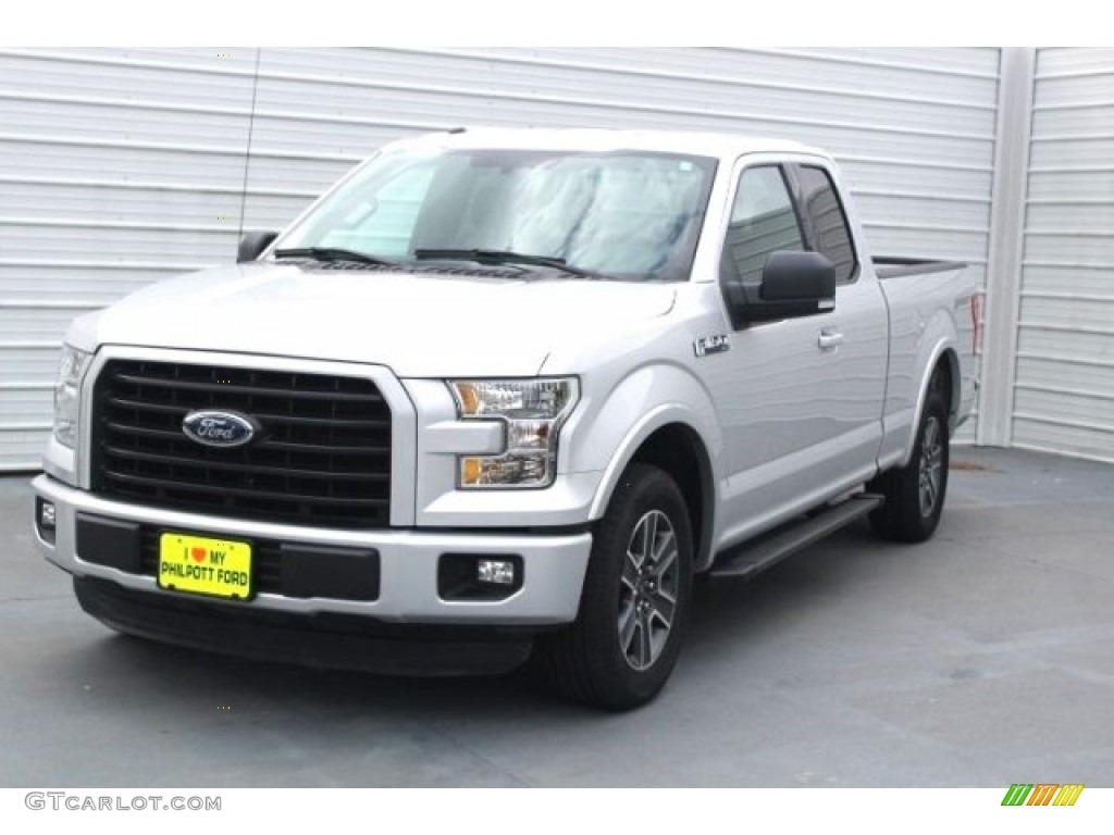 2016 F150 XLT SuperCab - Ingot Silver / Medium Earth Gray photo #3