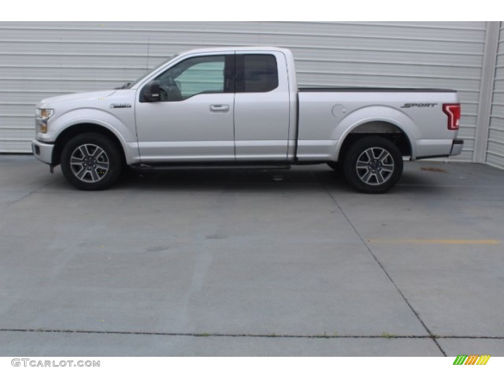 2016 F150 XLT SuperCab - Ingot Silver / Medium Earth Gray photo #6
