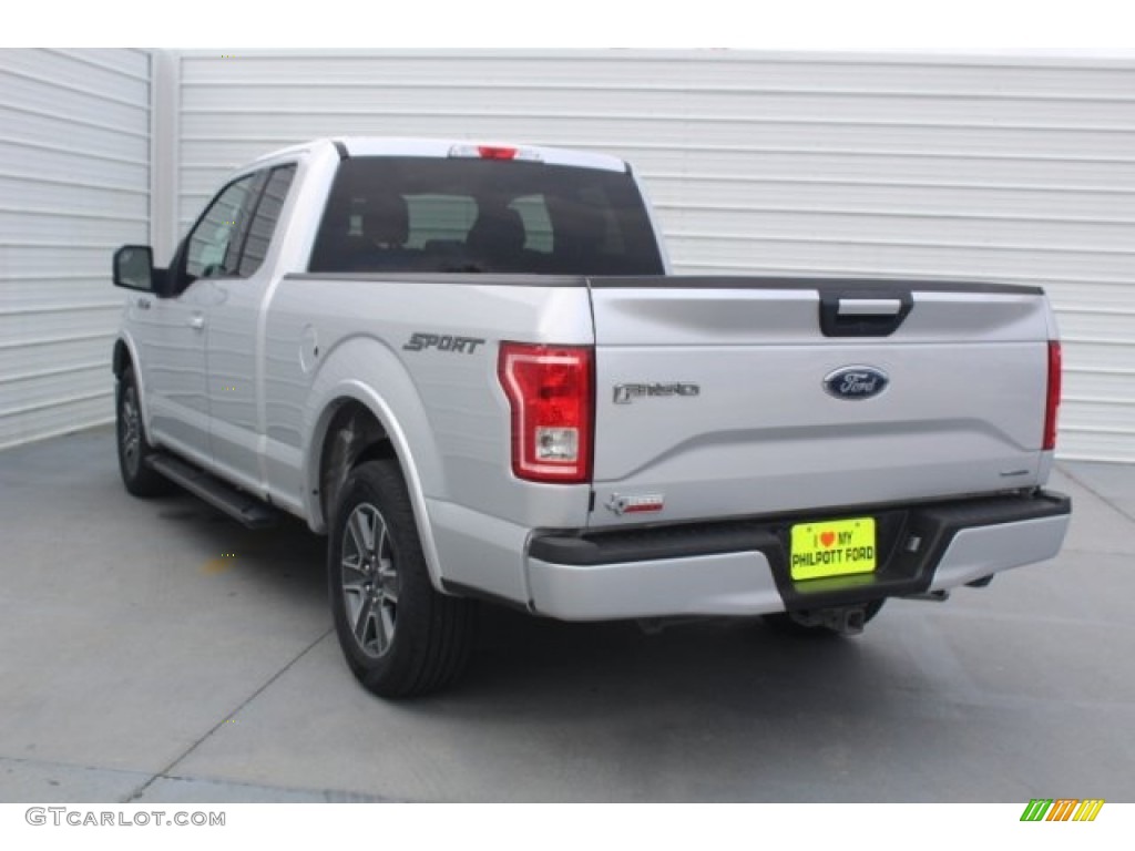 2016 F150 XLT SuperCab - Ingot Silver / Medium Earth Gray photo #7