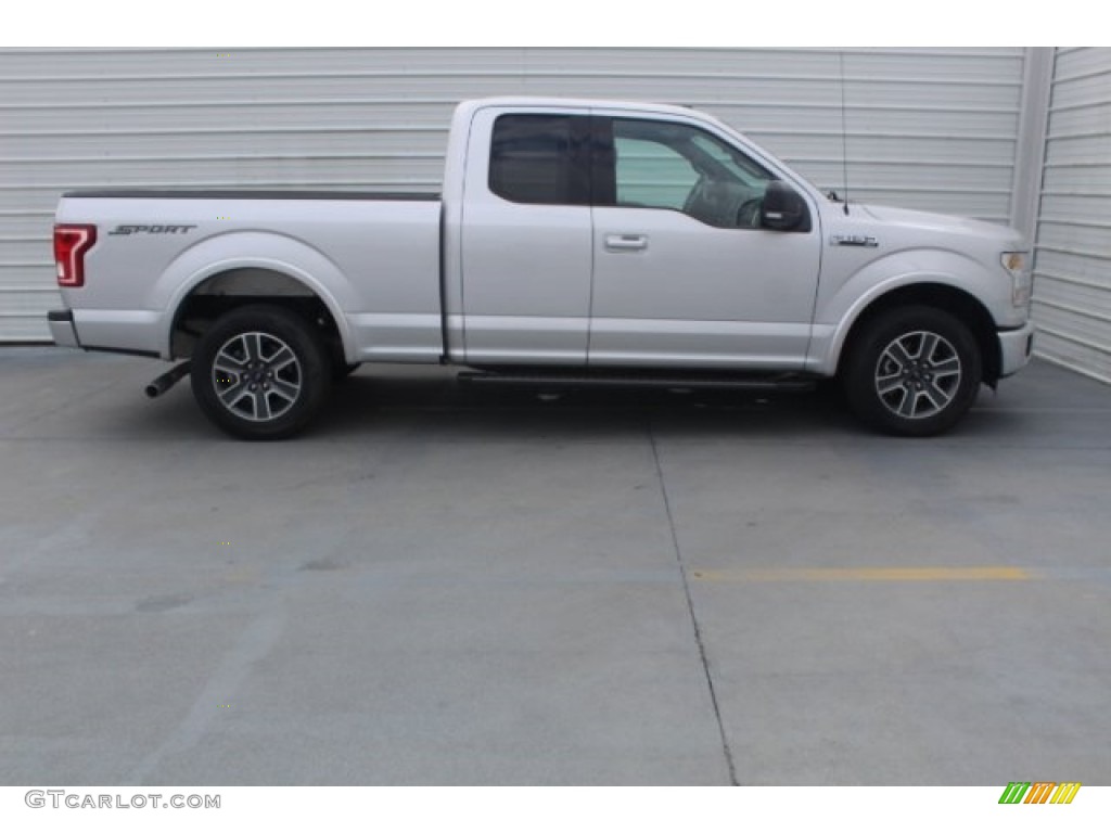 2016 F150 XLT SuperCab - Ingot Silver / Medium Earth Gray photo #10