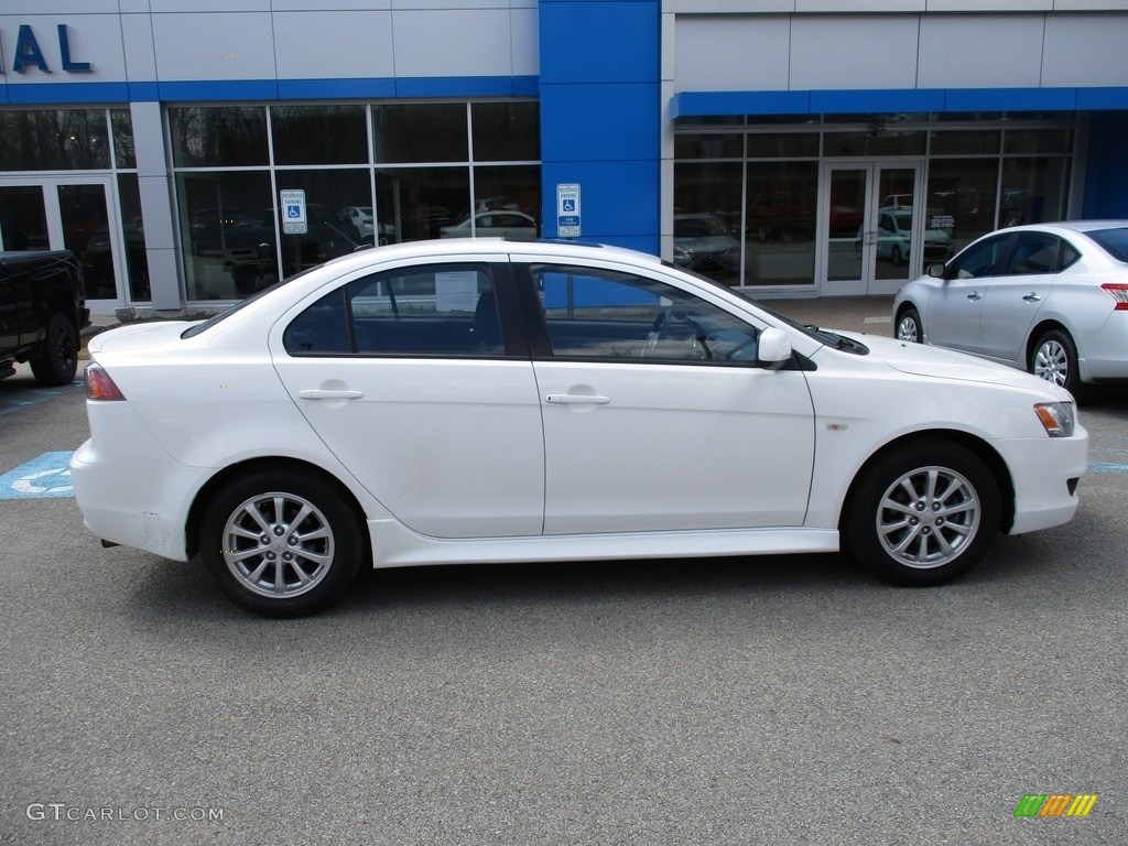 2013 Lancer ES - Wicked White Metallic / Black photo #2