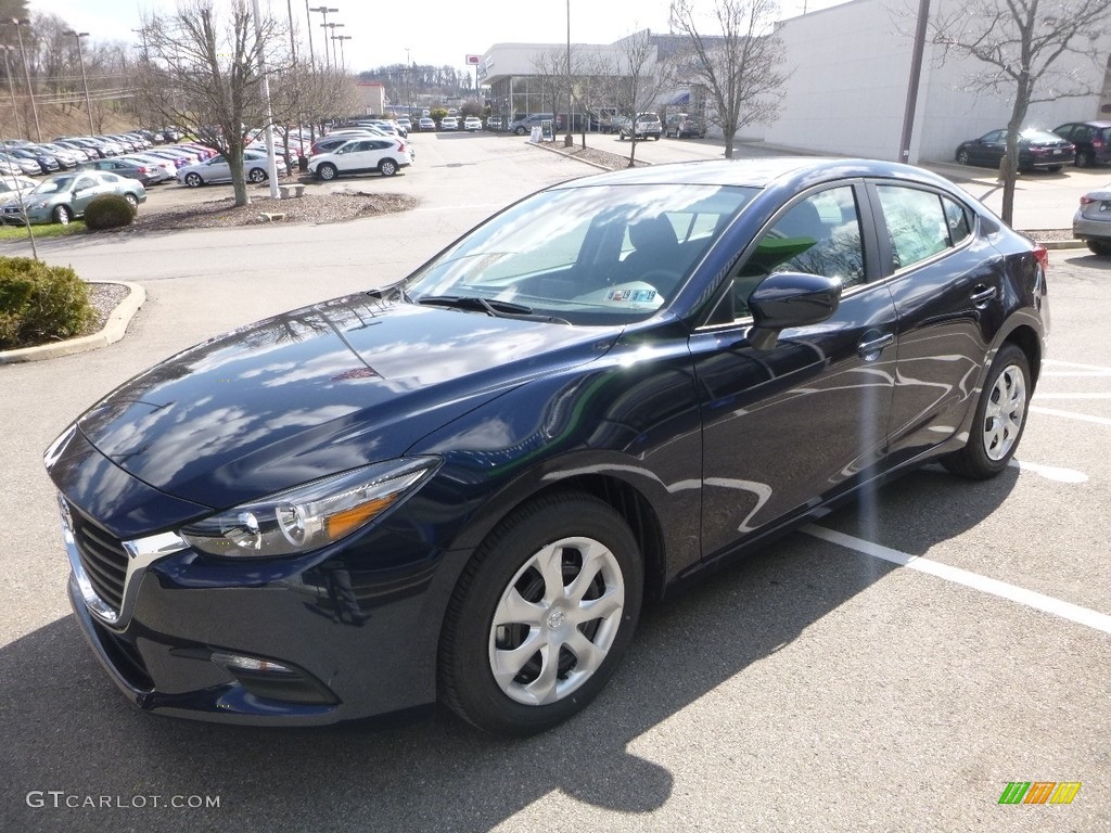 2018 MAZDA3 Sport 4 Door - Deep Crystal Blue Mica / Black photo #5