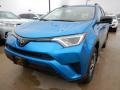 2018 Electric Storm Blue Toyota RAV4 LE  photo #1