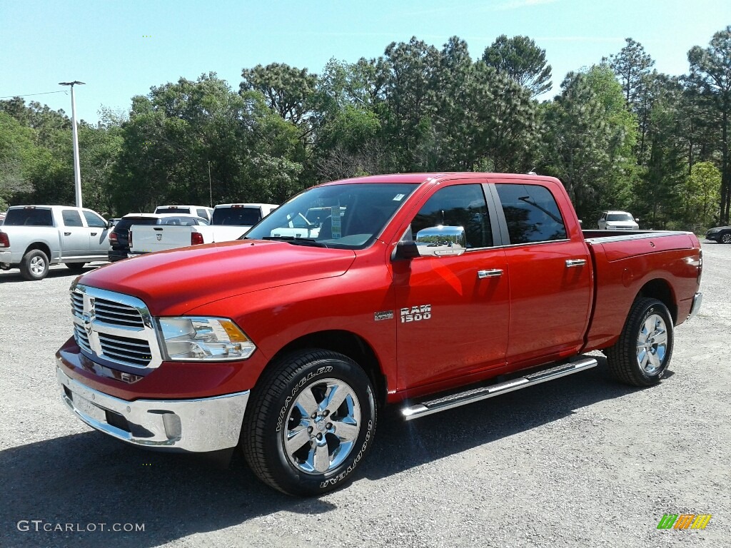 2018 1500 Big Horn Crew Cab 4x4 - Flame Red / Black/Diesel Gray photo #1