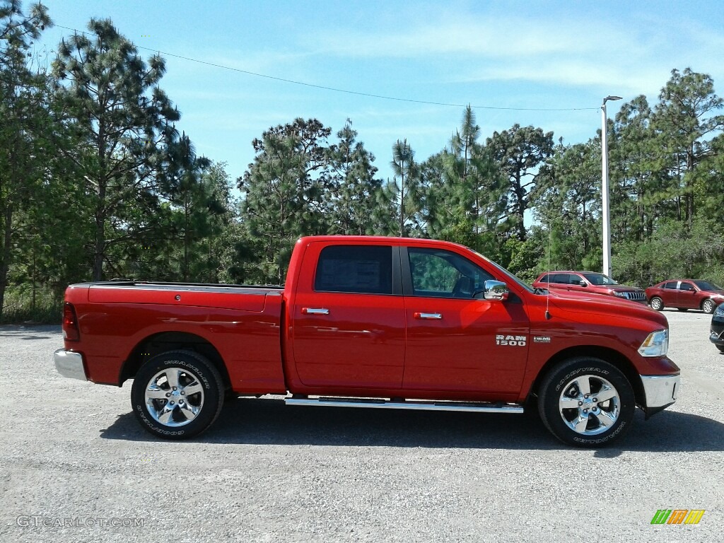 2018 1500 Big Horn Crew Cab 4x4 - Flame Red / Black/Diesel Gray photo #6