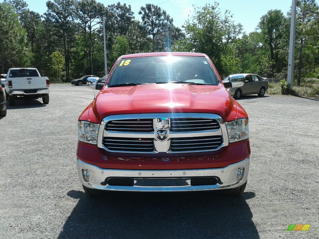 2018 1500 Big Horn Crew Cab 4x4 - Flame Red / Black/Diesel Gray photo #8