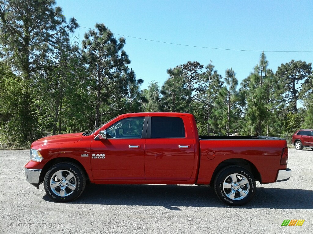 2018 1500 Big Horn Crew Cab - Flame Red / Black/Diesel Gray photo #2