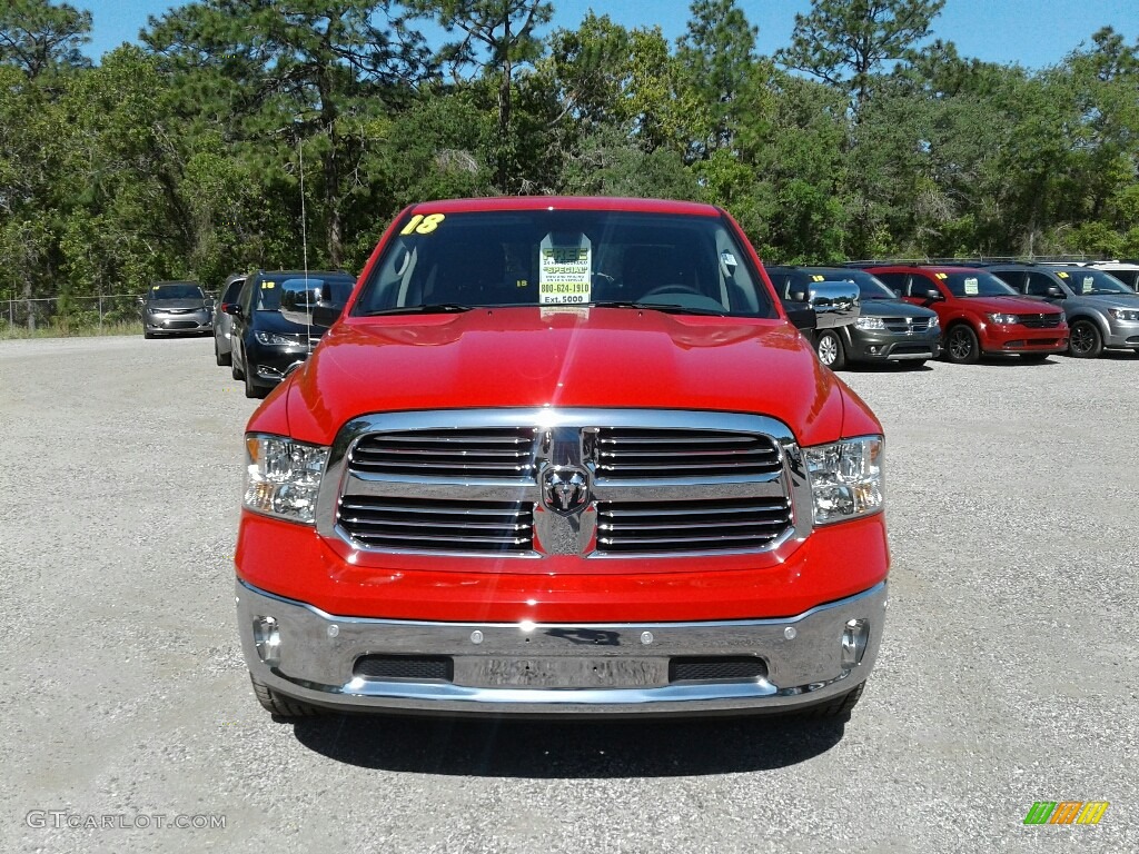 2018 1500 Big Horn Crew Cab - Flame Red / Black/Diesel Gray photo #8