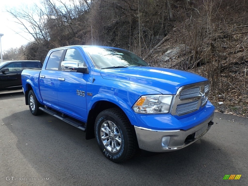 Holland Blue 2018 Ram 1500 Big Horn Crew Cab 4x4 Exterior Photo #126447631