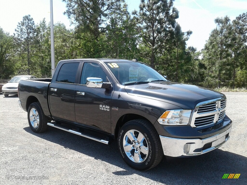 2018 1500 Big Horn Crew Cab 4x4 - Granite Crystal Metallic / Black/Diesel Gray photo #7