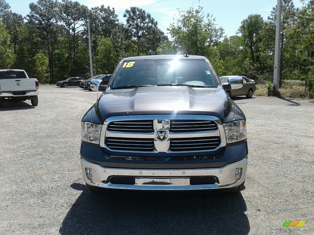 2018 1500 Big Horn Crew Cab 4x4 - Granite Crystal Metallic / Black/Diesel Gray photo #8