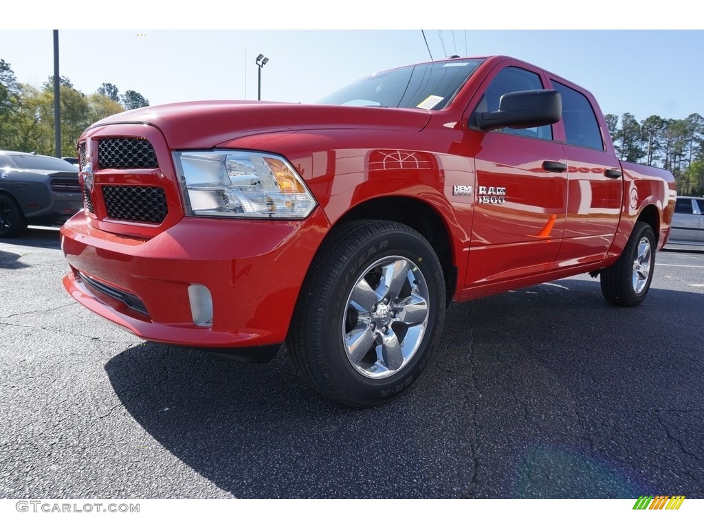 2018 1500 Tradesman Crew Cab - Flame Red / Black/Diesel Gray photo #3