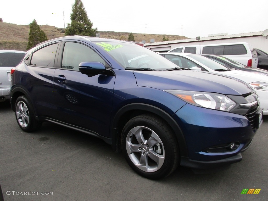 2016 HR-V EX-L Navi - Deep Ocean Pearl / Gray photo #1