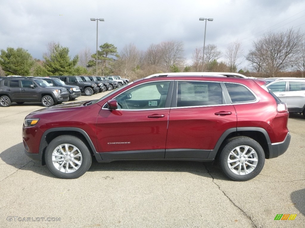 Velvet Red Pearl 2019 Jeep Cherokee Latitude 4x4 Exterior Photo #126453148