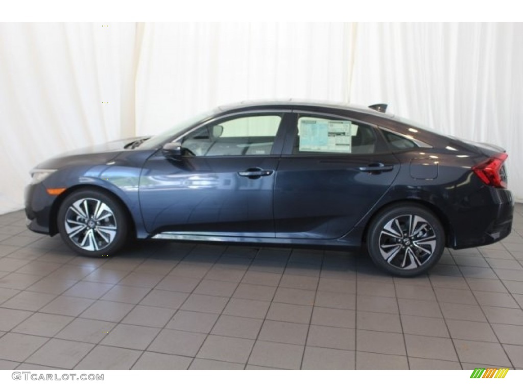 2018 Civic EX-T Sedan - Cosmic Blue Metallic / Gray photo #5
