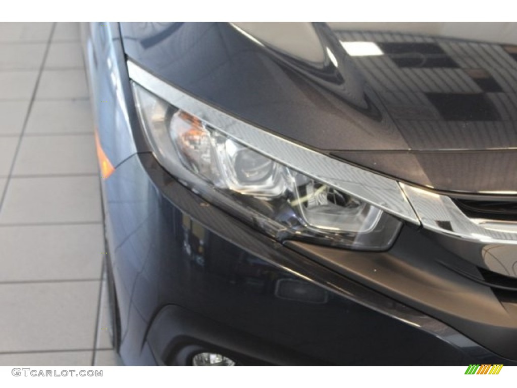 2018 Civic EX-T Sedan - Cosmic Blue Metallic / Gray photo #6