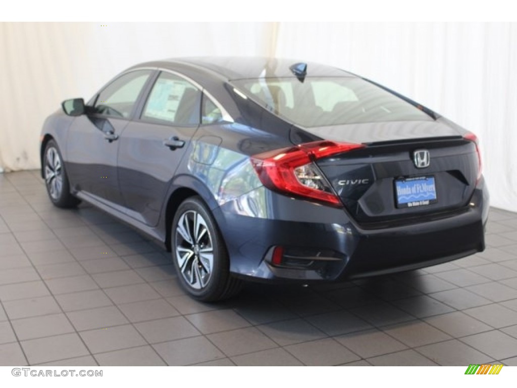 2018 Civic EX-T Sedan - Cosmic Blue Metallic / Gray photo #7