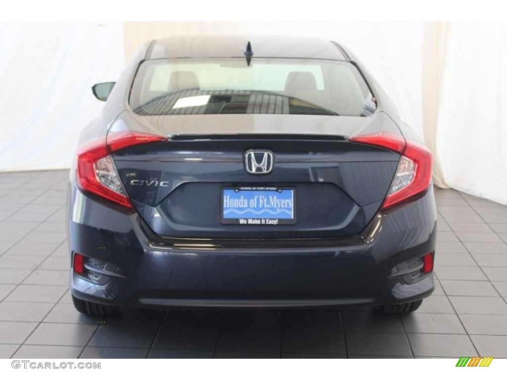 2018 Civic EX-T Sedan - Cosmic Blue Metallic / Gray photo #8