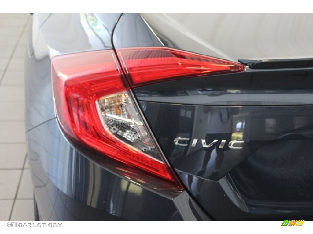 2018 Civic EX-T Sedan - Cosmic Blue Metallic / Gray photo #9