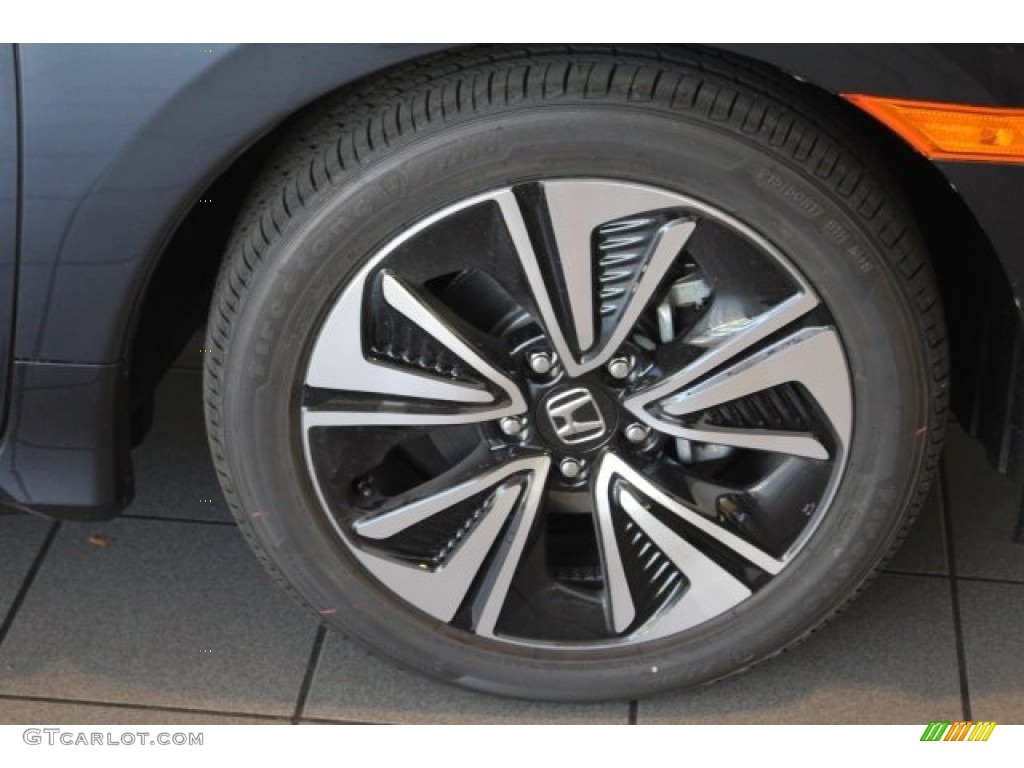 2018 Civic EX-T Sedan - Cosmic Blue Metallic / Gray photo #10