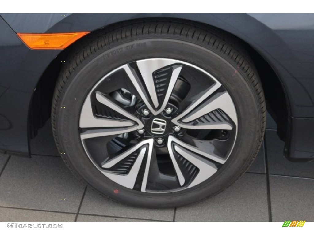 2018 Civic EX-T Sedan - Cosmic Blue Metallic / Gray photo #12