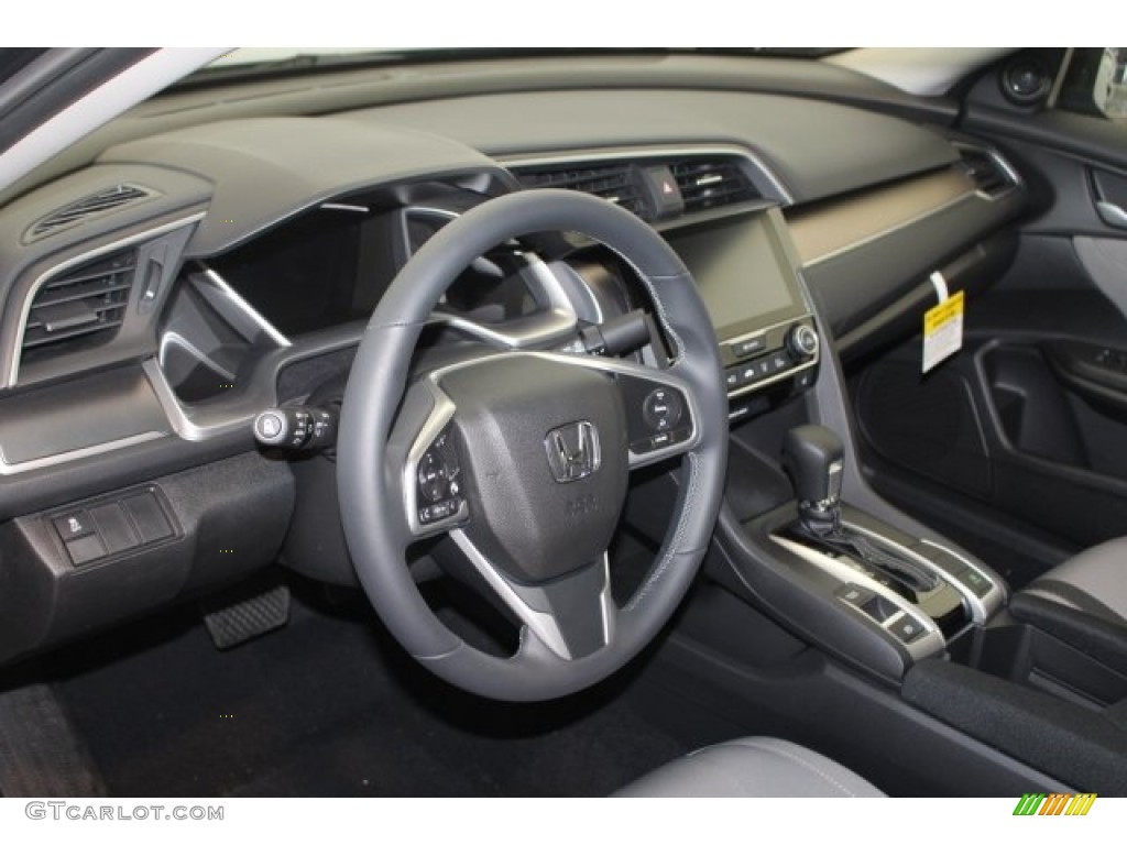 2018 Civic EX-T Sedan - Cosmic Blue Metallic / Gray photo #19