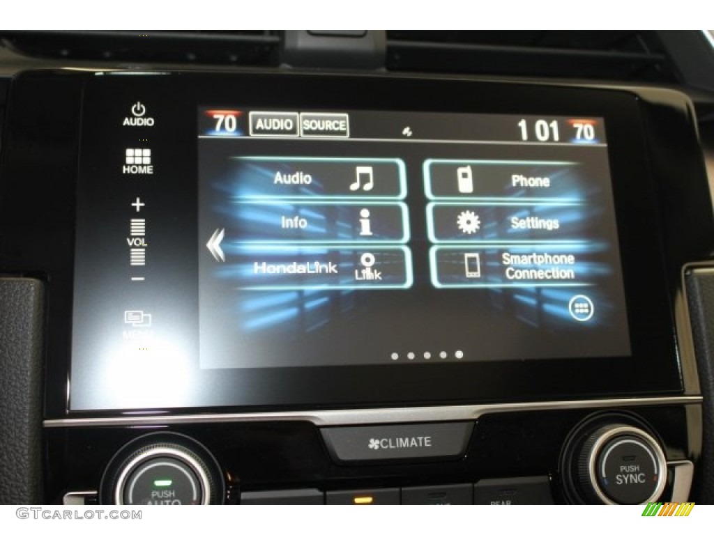 2018 Civic EX-T Sedan - Cosmic Blue Metallic / Gray photo #24