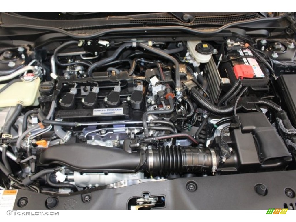 2018 Civic EX-T Sedan - Cosmic Blue Metallic / Gray photo #34