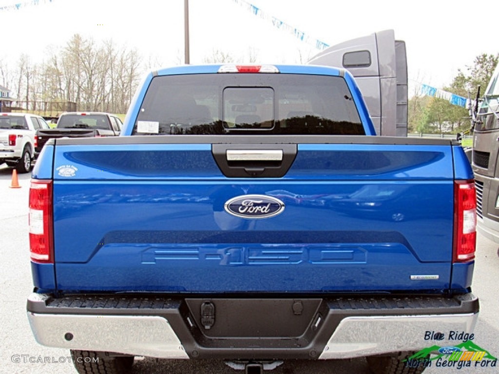 2018 F150 XLT SuperCrew 4x4 - Lightning Blue / Earth Gray photo #4