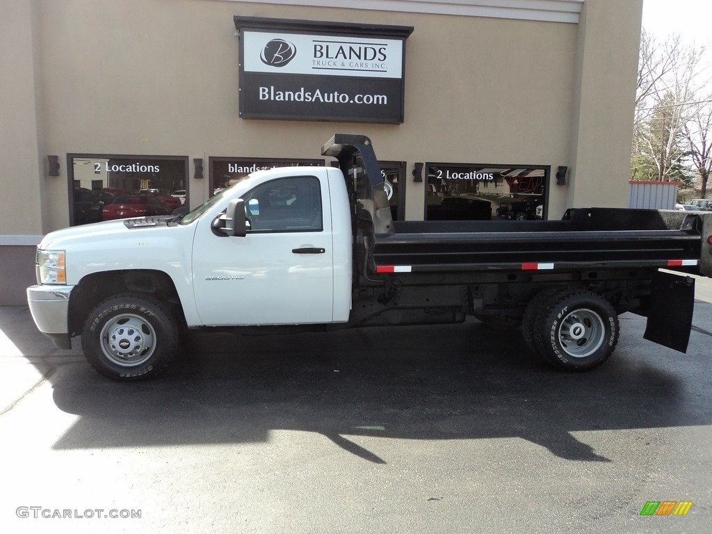 2012 Silverado 3500HD WT Regular Cab 4x4 Dump Truck - Summit White / Dark Titanium photo #1