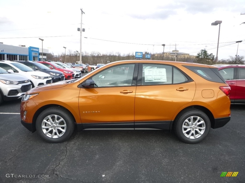 2018 Equinox LS - Orange Burst Metallic / Medium Ash Gray photo #2