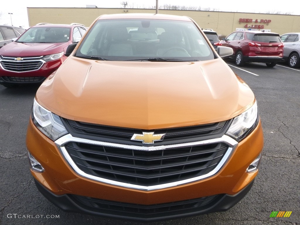 2018 Equinox LS - Orange Burst Metallic / Medium Ash Gray photo #8