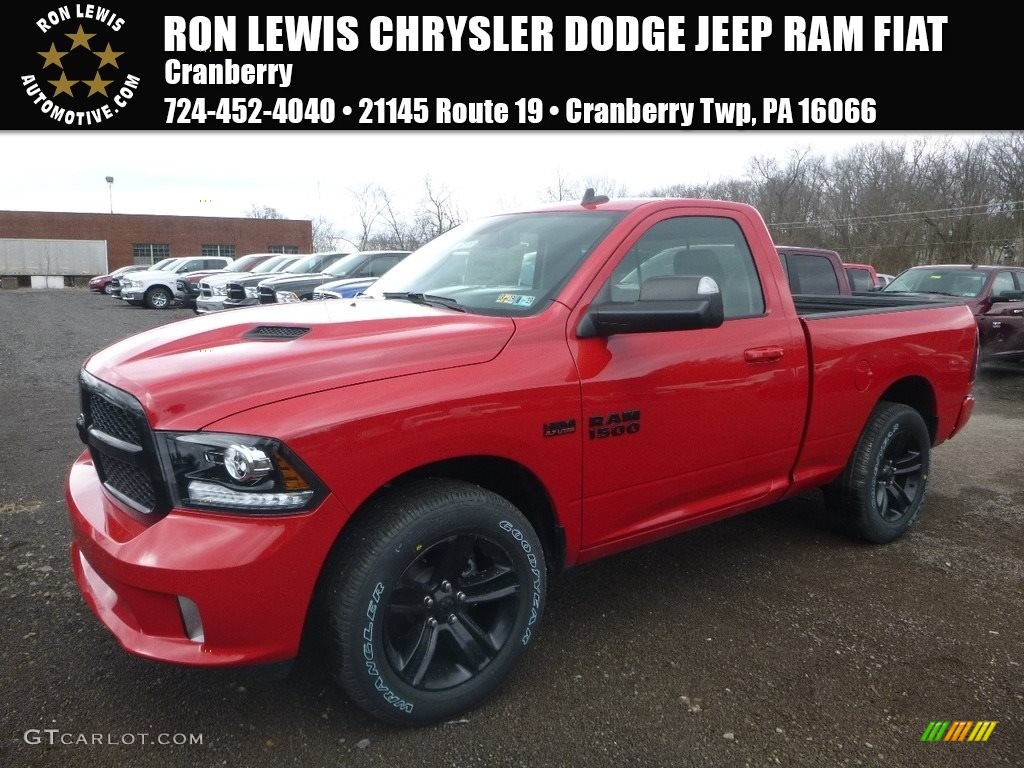 2018 1500 Night Regular Cab 4x4 - Flame Red / Black photo #1