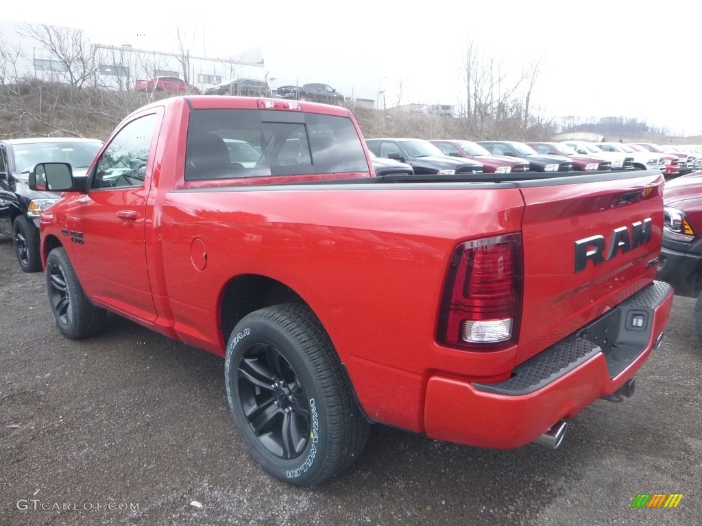 2018 1500 Night Regular Cab 4x4 - Flame Red / Black photo #3