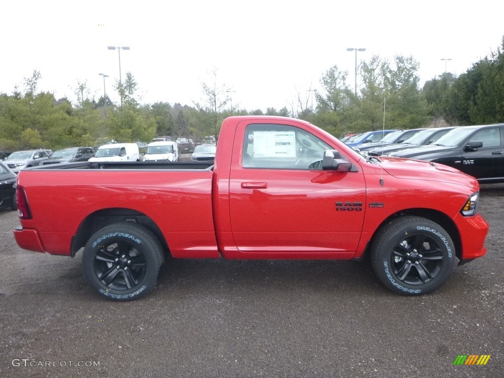 2018 1500 Night Regular Cab 4x4 - Flame Red / Black photo #6