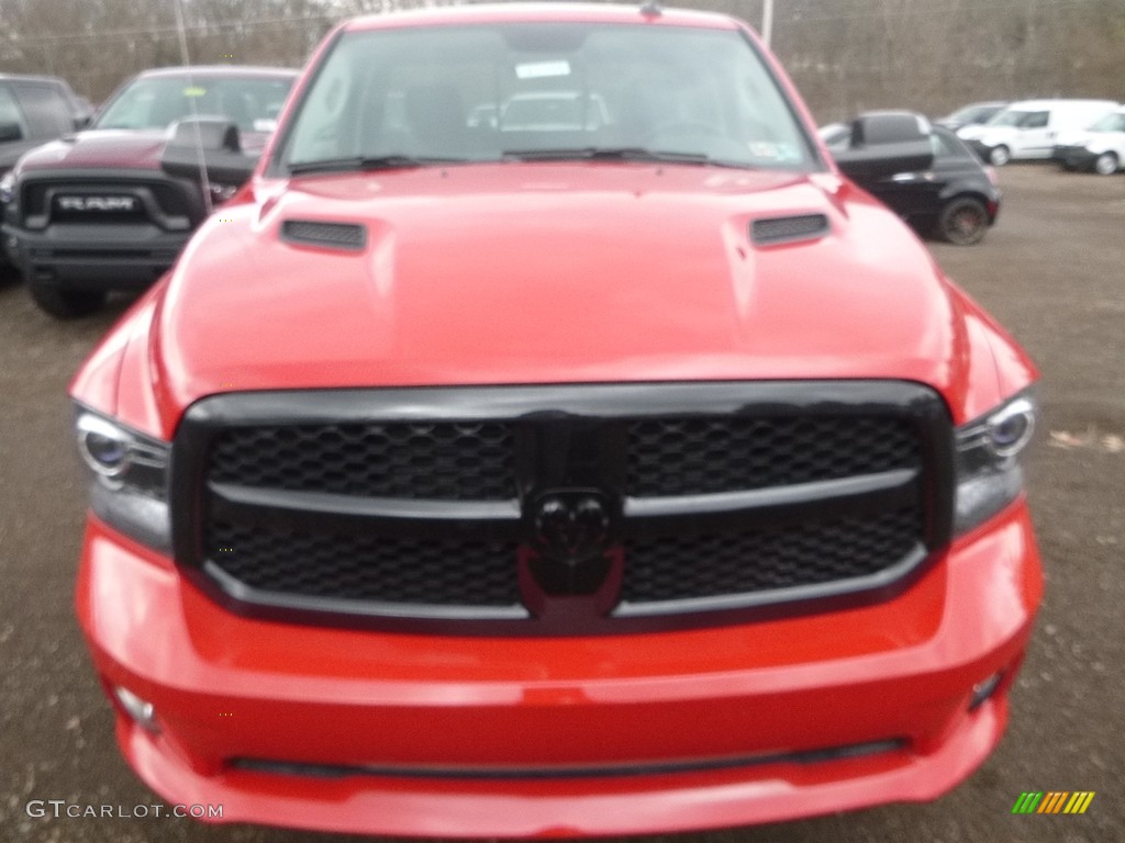 2018 1500 Night Regular Cab 4x4 - Flame Red / Black photo #8
