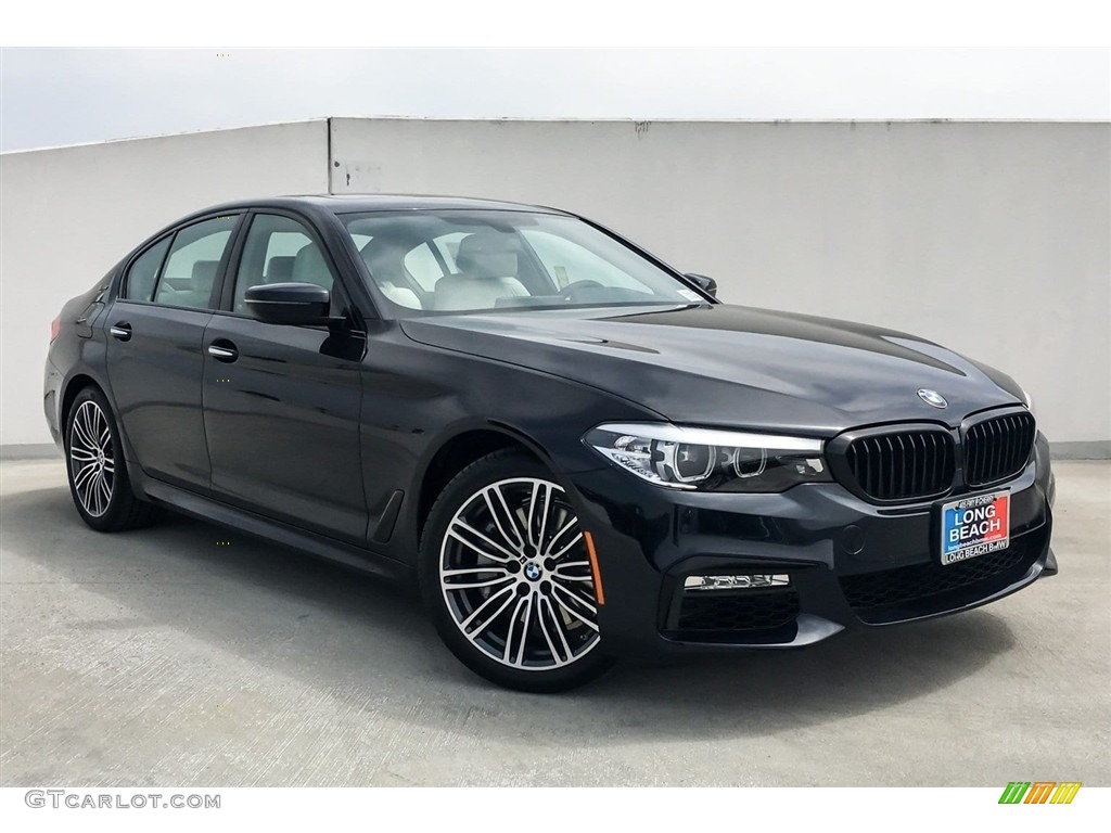 2018 5 Series 530e iPerfomance Sedan - Carbon Black Metallic / Ivory White photo #12