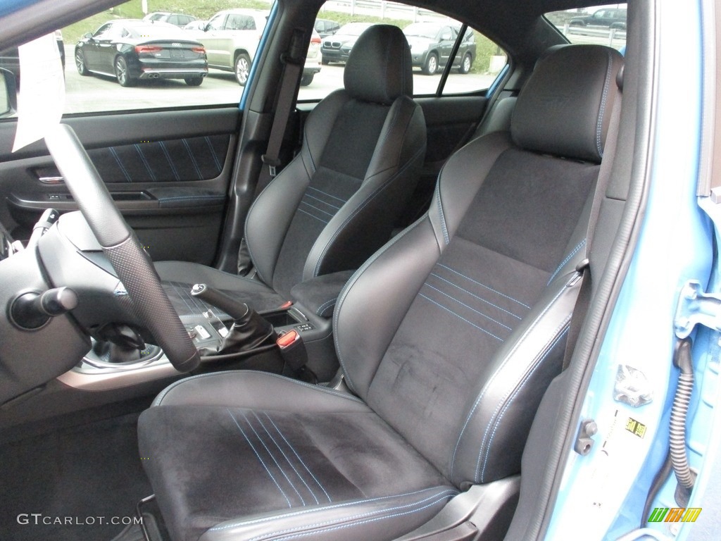 Carbon Black/Hyper Blue Interior 2016 Subaru WRX STI HyperBlue Limited Edition Photo #126466094