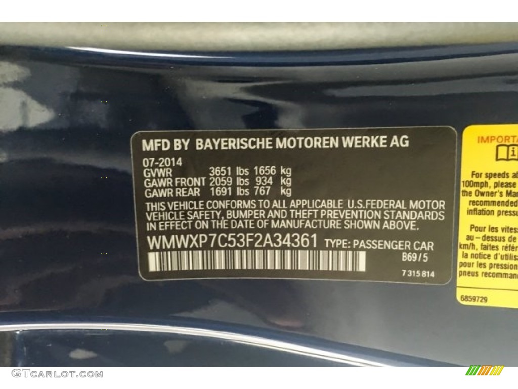 2015 Cooper S Hardtop 2 Door - Deep Blue Metallic / Lounge Satellite Gray photo #22