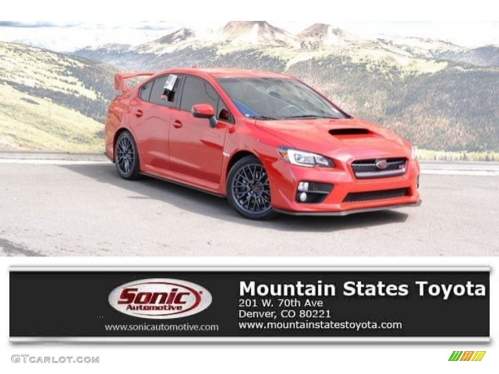 Lightning Red Subaru WRX