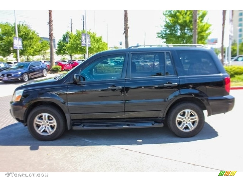 2005 Pilot EX-L 4WD - Nighthawk Black Pearl / Gray photo #4