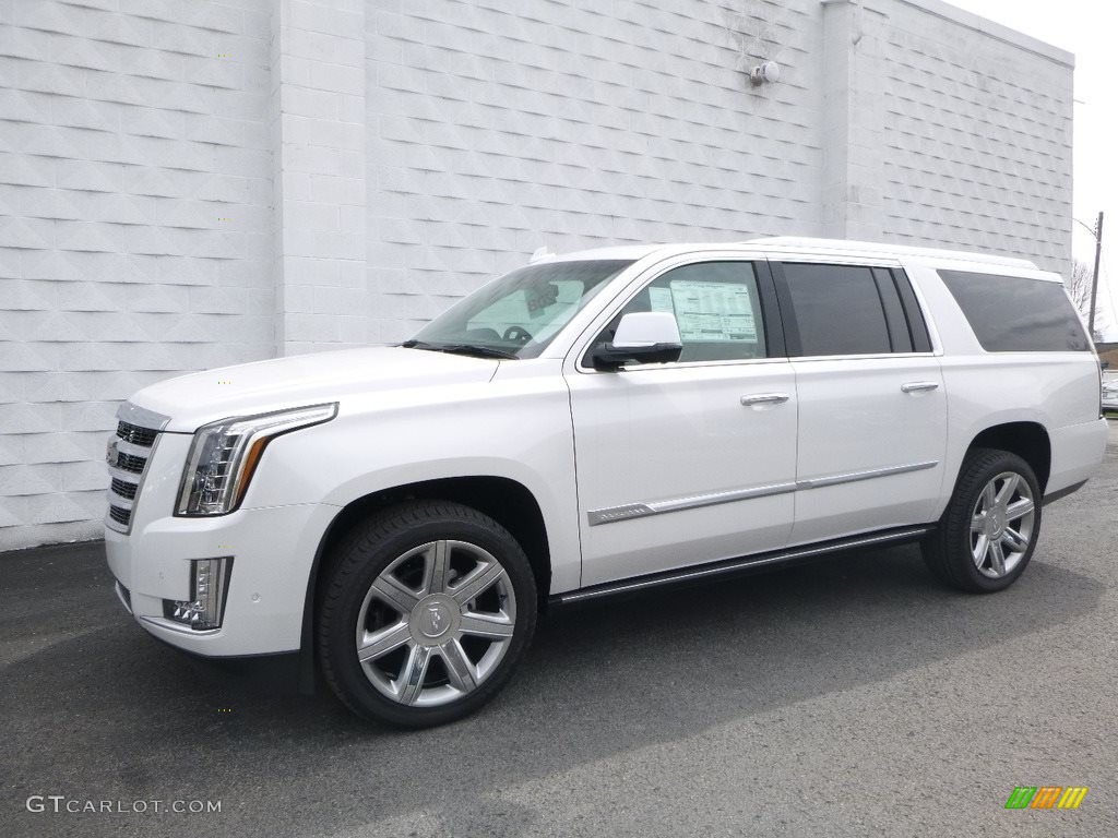 Crystal White Tricoat 2018 Cadillac Escalade ESV Premium Luxury 4WD Exterior Photo #126476729